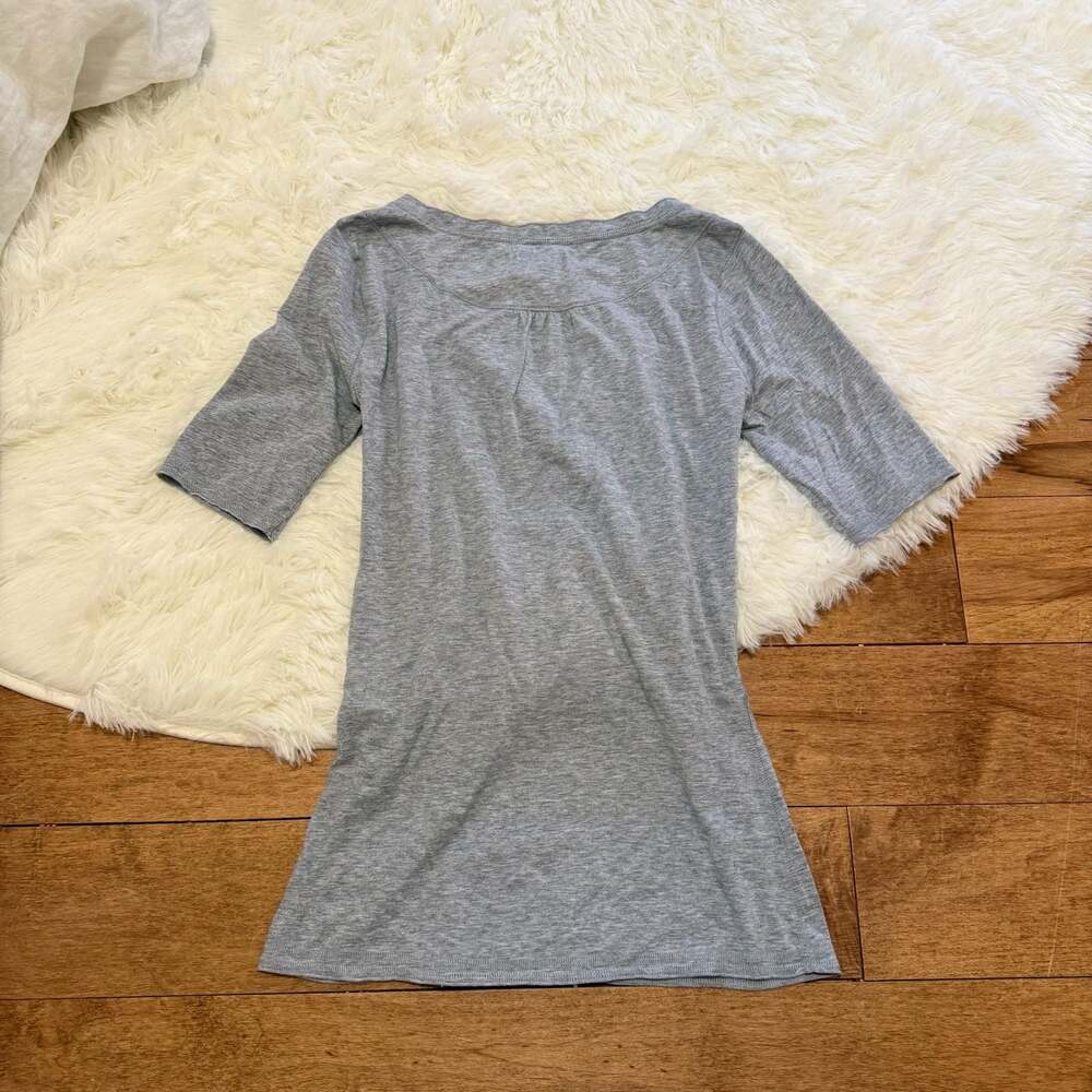 Abercrombie & Fitch Gray Henley Shirt Size L - Picture 4 of 4
